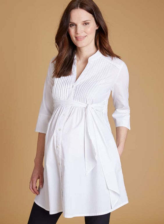 Styles For Pregnant Women Wearing Long Shirts